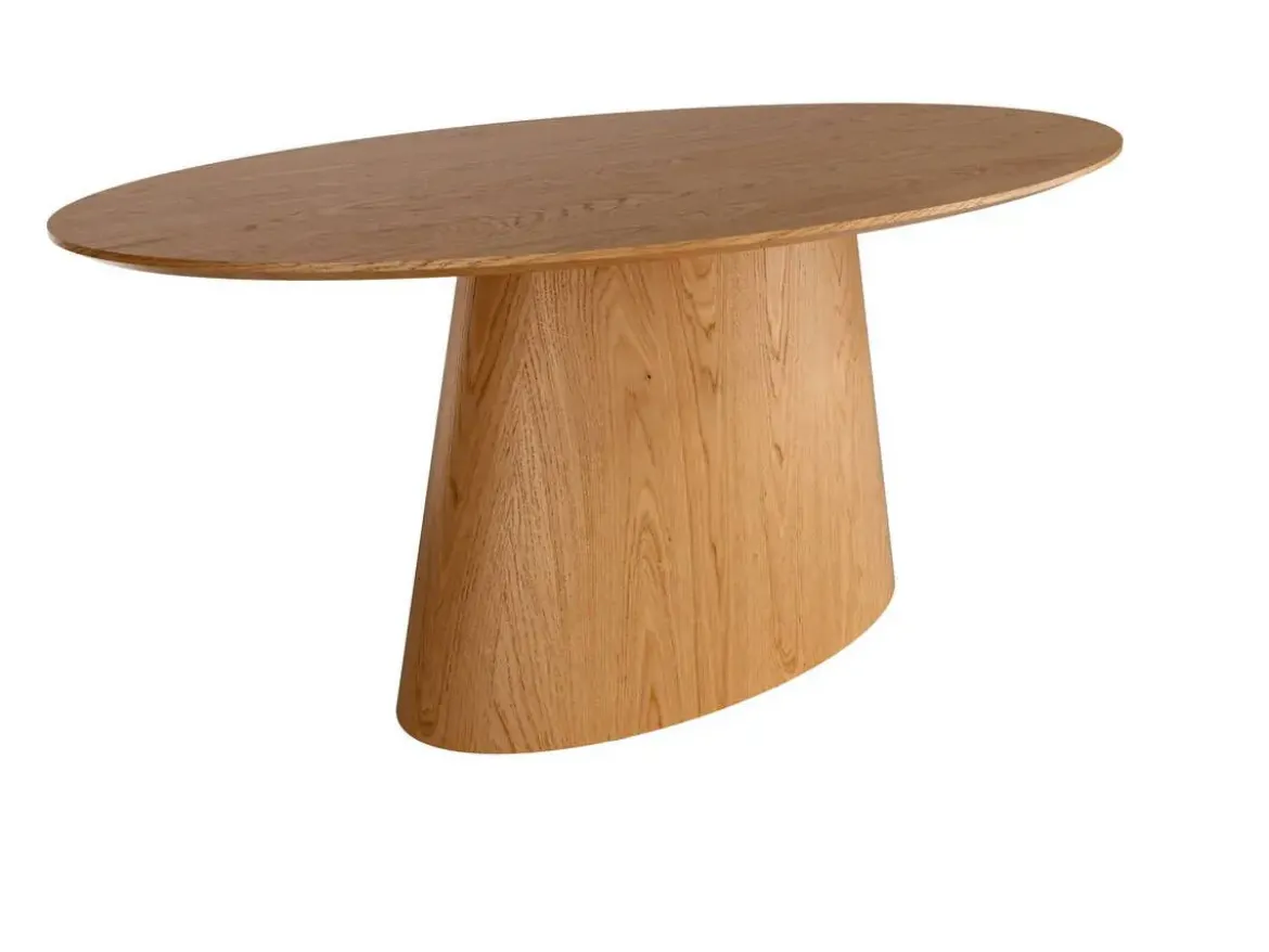 Mesa comedor fija ovalada roble biselado 180 cm NAMIB