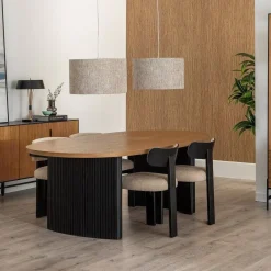 Mesa Comedor Negro-Natural de Madera 612170