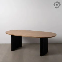 Mesa Comedor Negro-Natural de Madera 612170