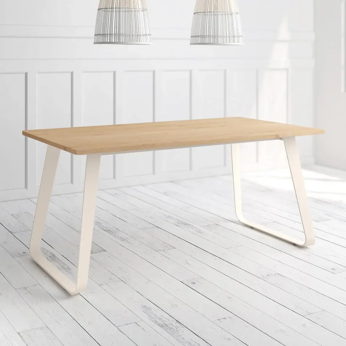 Mesa Como Rectangular 140 cm Estuctura Marfil BOGAL CNG067M