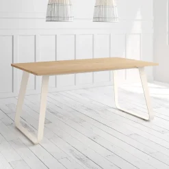 Mesa Como Rectangular 140 cm Estuctura Marfil BOGAL CNG067M