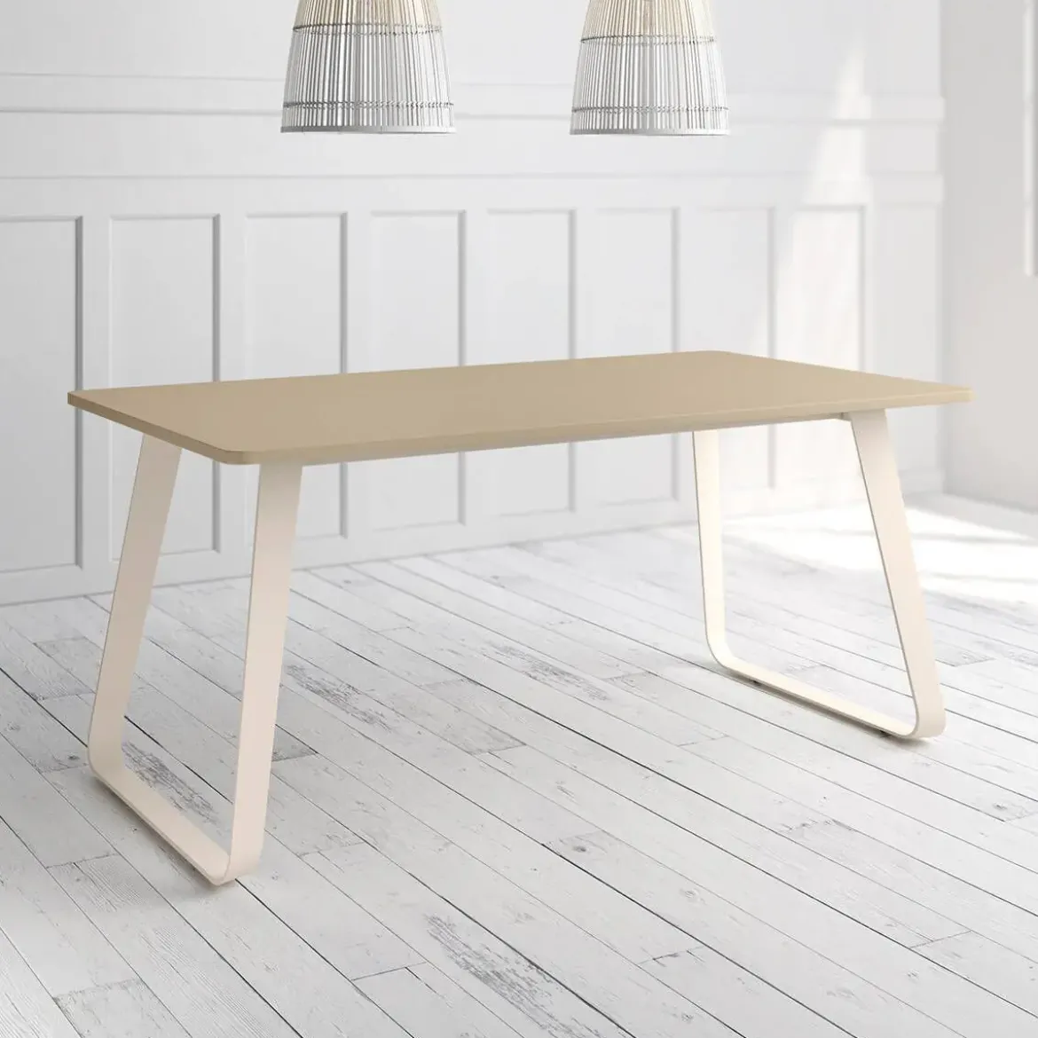 Mesa Como Rectangular 140 cm Estuctura Marfil BOGAL CNG067M