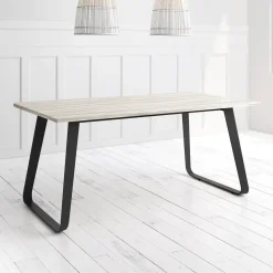 Mesa Como Rectangular 140 cm Estuctura Negra BOGAL CNG067N