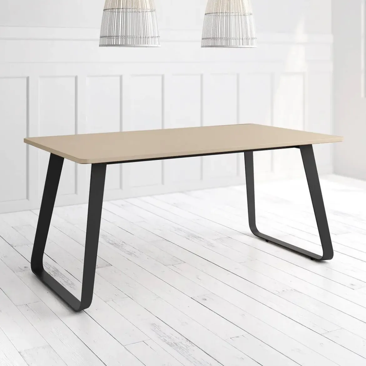 Mesa Como Rectangular 140 cm Estuctura Negra BOGAL CNG067N