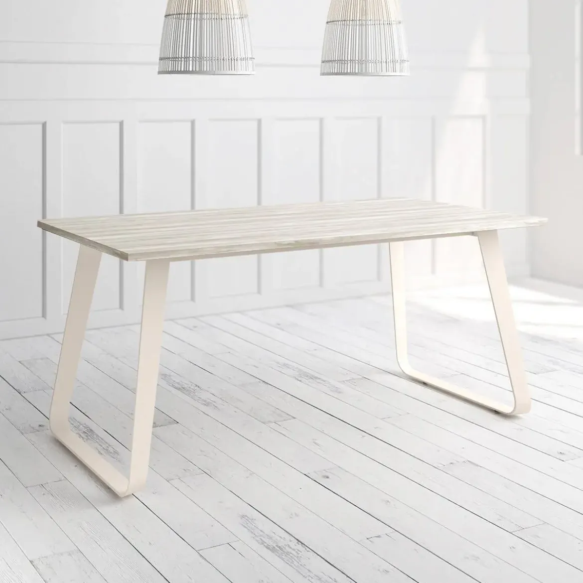 Mesa Como Rectangular 180 cm Estuctura Marfil BOGAL CNG069M