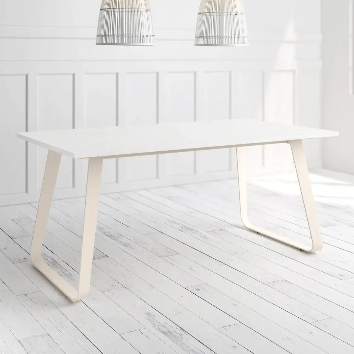 Mesa Como Rectangular 180 cm Estuctura Marfil BOGAL CNG069M