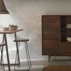 Mesa de Bar GABAR Rectangular de Madera de Acacia Maciza Color Natural GABAR 10830