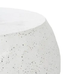 Mesa de Centro Beige en Cemento y Fibra de Vidrio 92 cm 613551