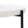 Mesa de Centro Beige y Negra en Magnesio con Patas de Hierro 68 cm 613558