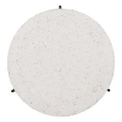 Mesa de Centro Beige y Negra en Magnesio con Patas de Hierro 68 cm 613558