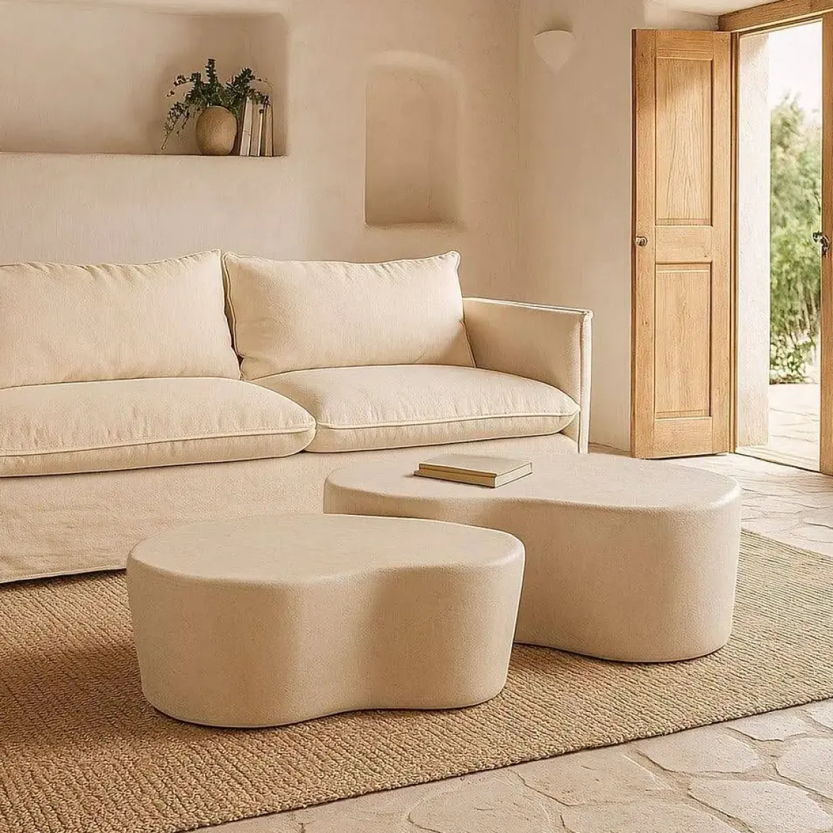 Mesa de Centro Blanca Estructura de DM WILMA 125,50 cm 615197
