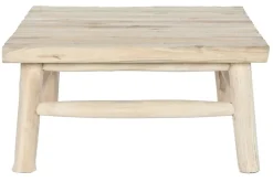Mesa de Centro Cuadrada de Madera de Teca Natural MB-208050