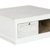 Mesa de Centro Cuadrada en Madera de Mango Blanco MB-219425