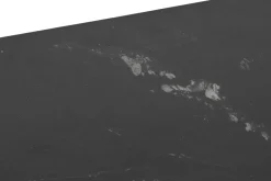 Mesa de Centro de Acacia con Mármol Negro y Patas Metálicas MB-207418
