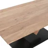 Mesa de Centro de Acacia con Patas de Metal MB-207410