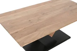 Mesa de Centro de Acacia con Patas de Metal MB-207410