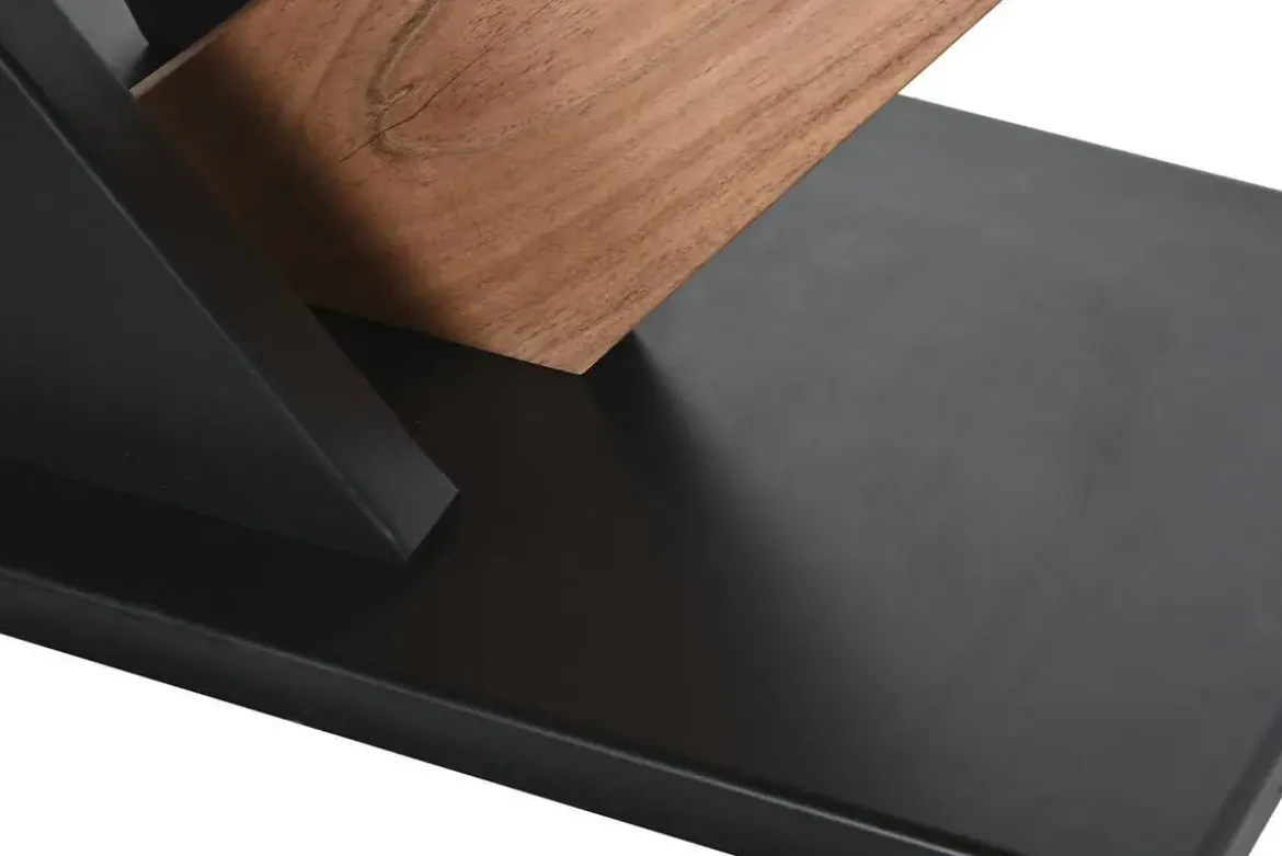 Mesa de Centro de Acacia con Patas de Metal MB-207410