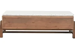 Mesa de Centro de Acacia con Terrazo y Puertas Correderas MB-219028