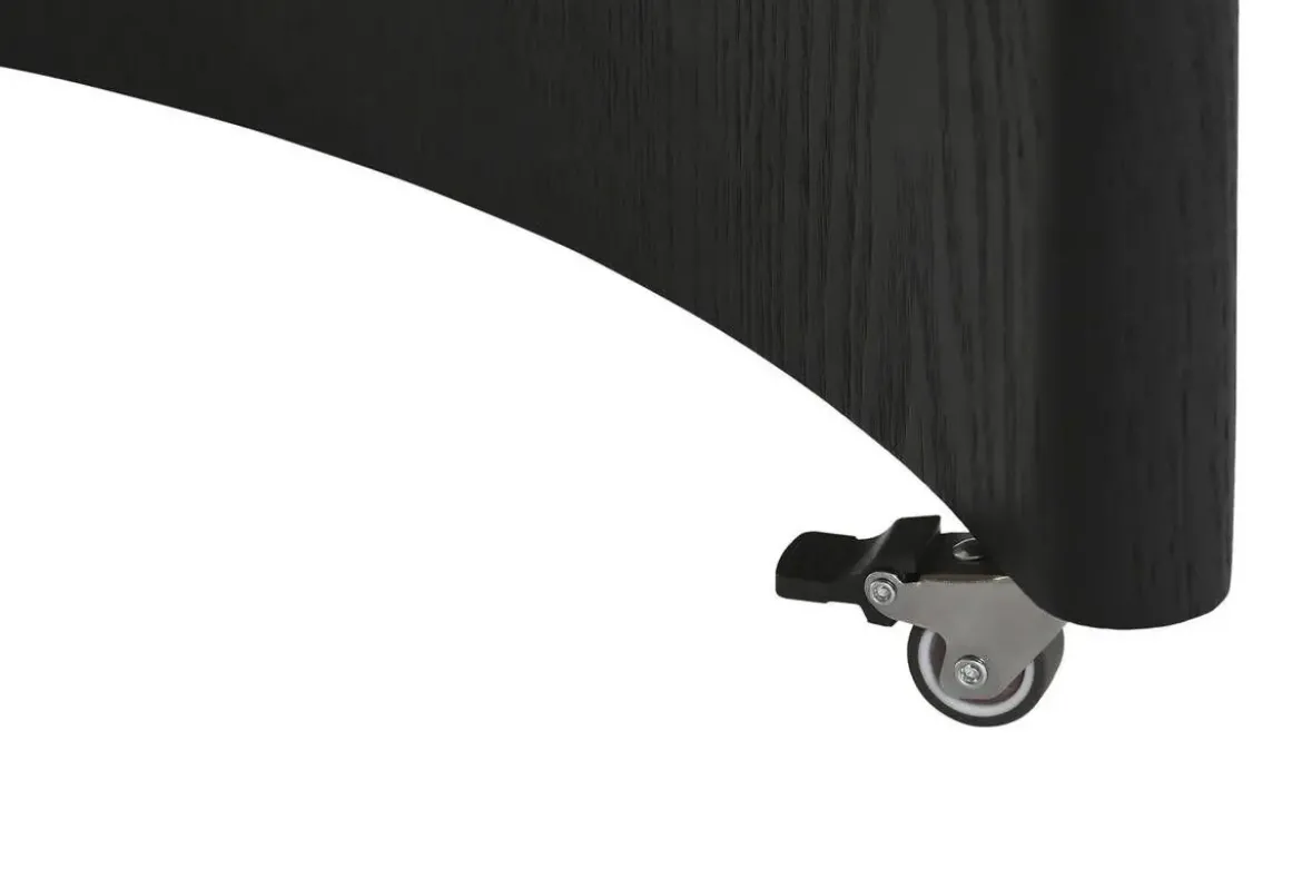 Mesa de Centro de Cristal con Estructura MDF y Acero Negro MB-217638