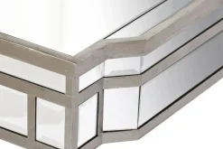 Mesa de Centro de Espejo Plateada con Estructura MDF MB-209810