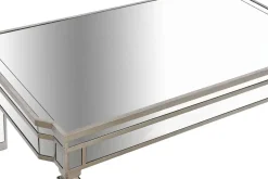 Mesa de Centro de Espejo Plateada con Estructura MDF MB-209810