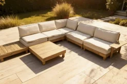 Mesa de Centro de Jardín en Madera de Acacia MB-224143