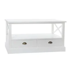 Mesa de Centro de Madera Color Blanco MB-196125