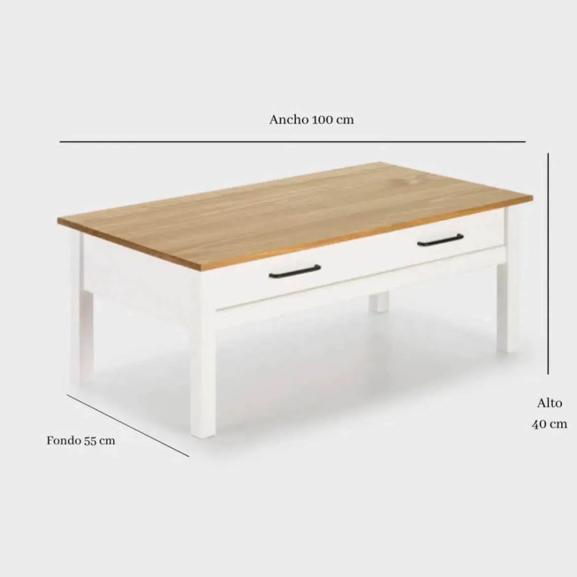 Mesa de Centro de Madera con Cajón MIRANDA