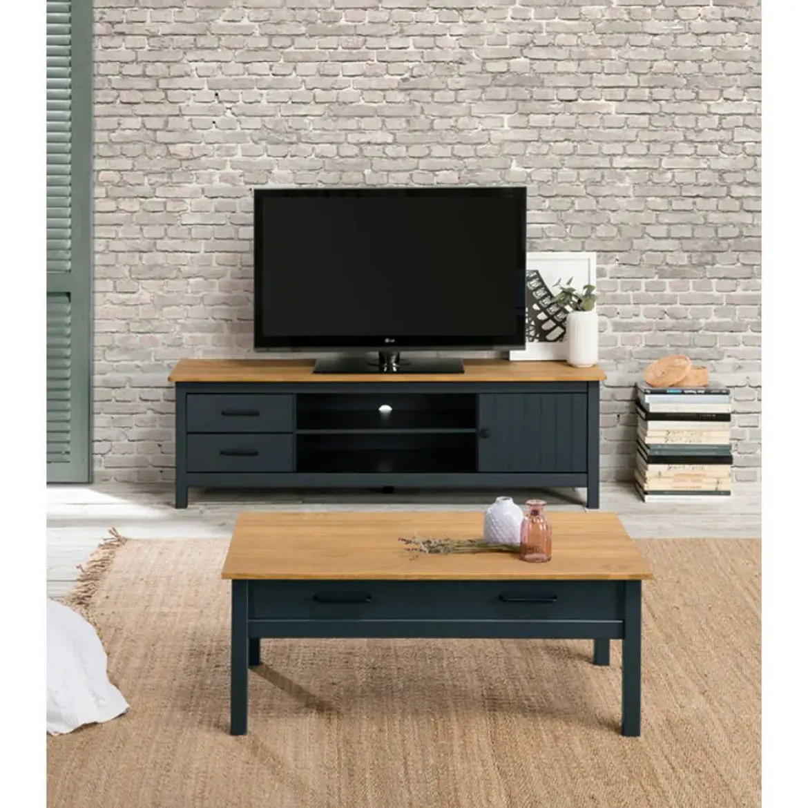 Mesa de Centro de Madera con Cajón MIRANDA