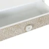 Mesa de Centro de Madera de Abeto con Diseño Mandala y 2 Cajones MB-181214