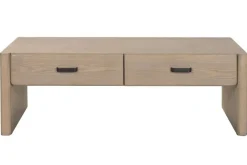 Mesa de Centro de Madera de Abeto con 2 Cajones MB-219970
