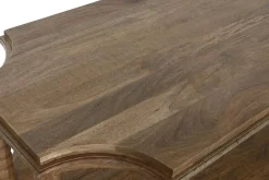 Mesa de Centro de Madera de Mango Torneada Natural MB-213711