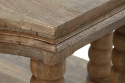 Mesa de Centro de Madera de Mango Torneada Natural MB-213711