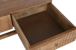 Mesa de Centro de Madera de Mango Natural con Cajones MB-215098