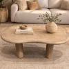 Mesa de Centro de Madera de Mango Natural MB-227981
