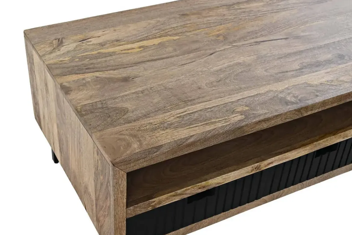 Mesa de Centro de Madera de Mango con 3 Cajones MB-194551
