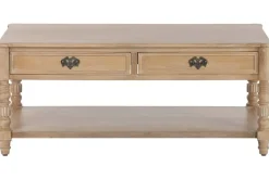 Mesa de Centro de Madera de Mango con 2 Cajones MB-223084