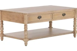 Mesa de Centro de Madera de Mango con 2 Cajones MB-223084