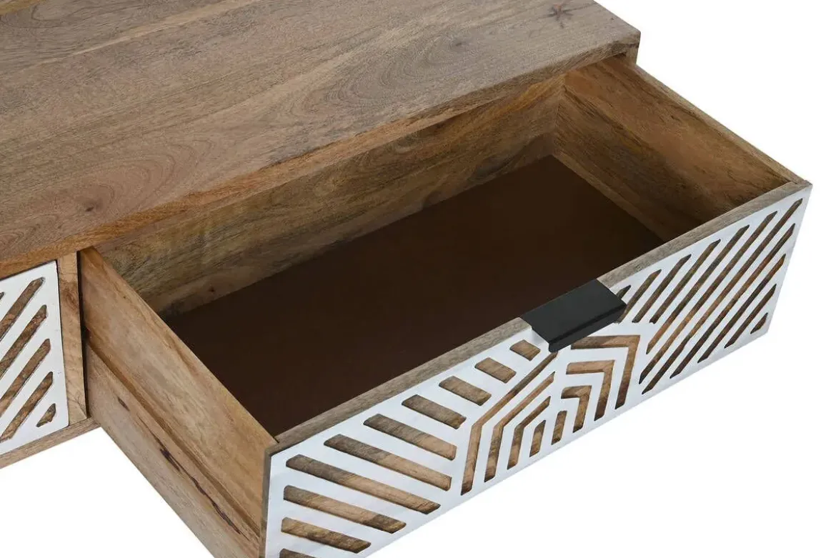 Mesa de Centro de Madera de Mango con 2 Cajones MB-212183