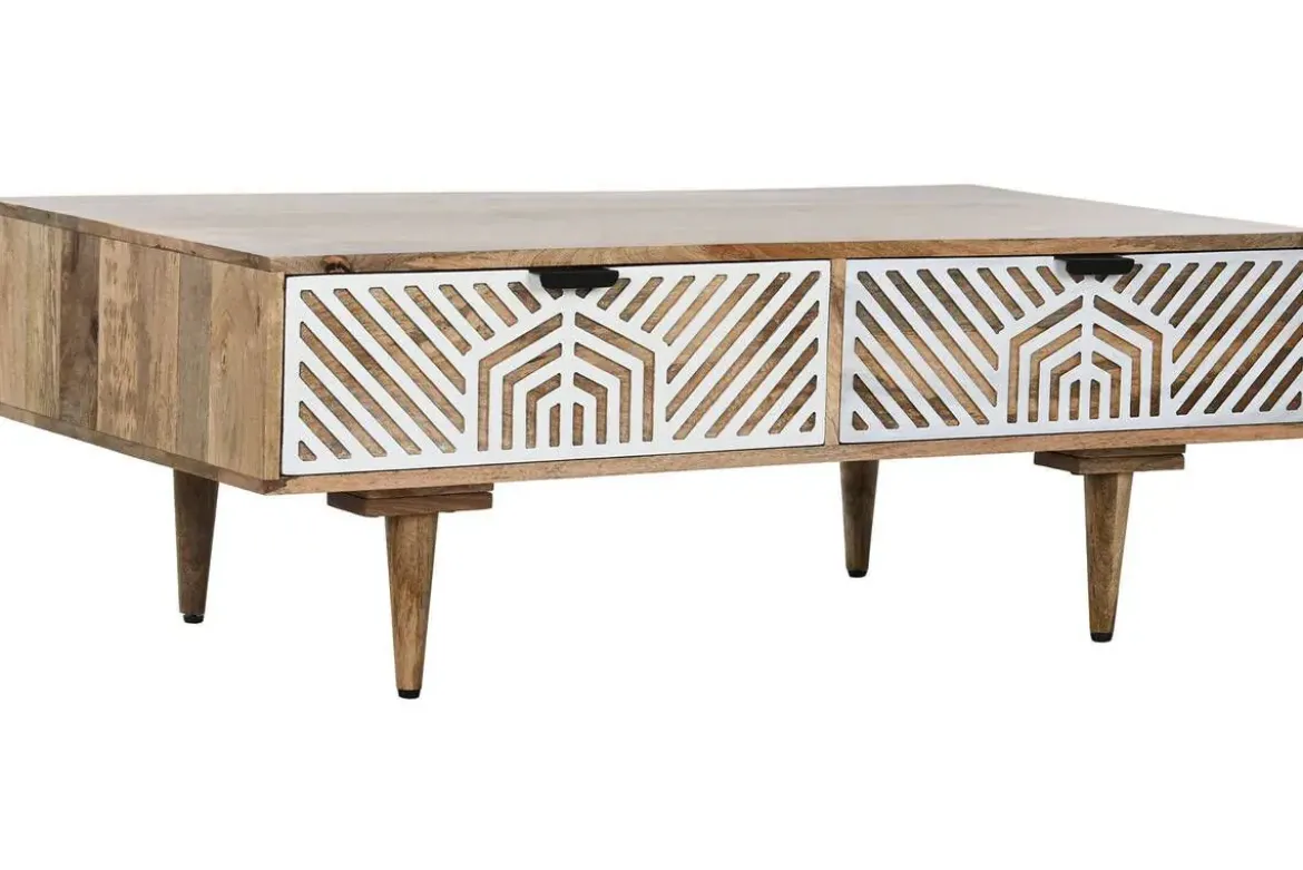 Mesa de Centro de Madera de Mango con 2 Cajones MB-212183