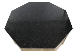 Mesa de Centro de Madera de Mango con Mármol Redonda MB-205540