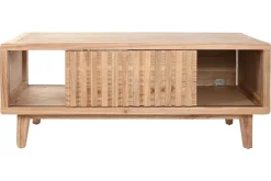 Mesa de Centro de Madera Mindi Natural con Puerta Corredera MB-221791