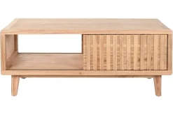 Mesa de Centro de Madera Mindi Natural con Puerta Corredera MB-221791
