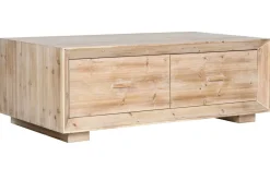 Mesa de Centro de Madera Natural con 2 Cajones MB-213018