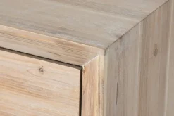Mesa de Centro de Madera Natural con 2 Cajones MB-213018