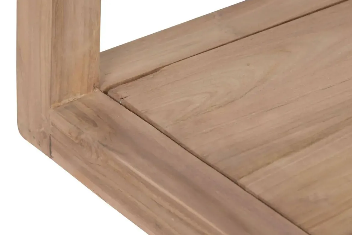 Mesa de Centro de Madera Reciclada con Mármol 120 cm MB-221766