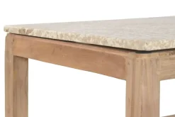 Mesa de Centro de Madera Reciclada con Mármol 120 cm MB-221766