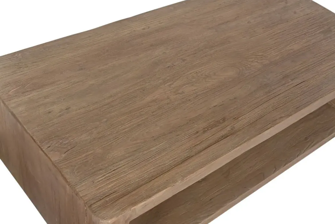 Mesa de Centro de Olmo Macizo 140 cm Natural MB-219985