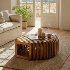 Mesa de Centro de Salón en Madera de Mango 615239