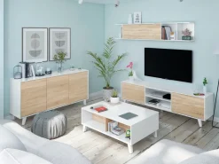 Mesa de Centro Elevable con Almacenamiento ZAIKEN 0F6633BO
